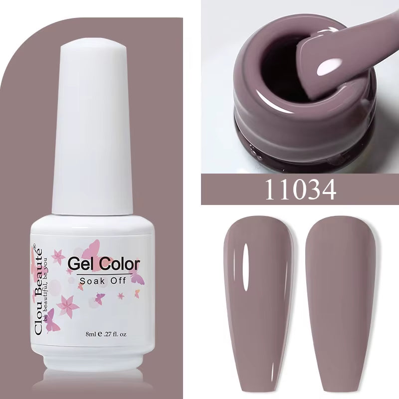 8ML Gel Polish Varnish Hema/Tpo Free Series 180-Colors New Arrivals Hot Sale Glitter Red Nails Art Base Top Coat