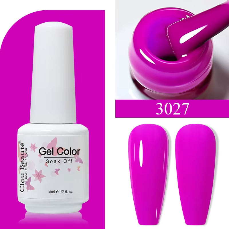 8ML Gel Polish Varnish Hema/Tpo Free Series 180-Colors New Arrivals Hot Sale Glitter Red Nails Art Base Top Coat