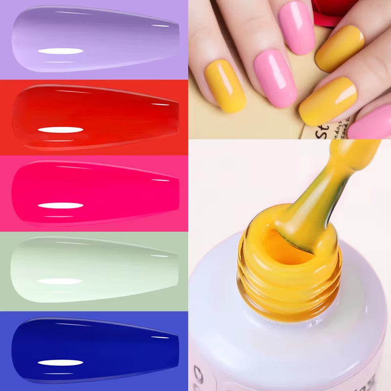 8ML Gel Polish Varnish Hema/Tpo Free Series 180-Colors New Arrivals Hot Sale Glitter Red Nails Art Base Top Coat