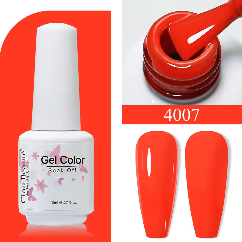 8ML Gel Polish Varnish Hema/Tpo Free Series 180-Colors New Arrivals Hot Sale Glitter Red Nails Art Base Top Coat