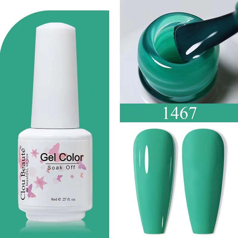 8ML Gel Polish Varnish Hema/Tpo Free Series 180-Colors New Arrivals Hot Sale Glitter Red Nails Art Base Top Coat