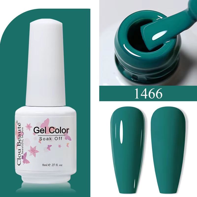 8ML Gel Polish Varnish Hema/Tpo Free Series 180-Colors New Arrivals Hot Sale Glitter Red Nails Art Base Top Coat