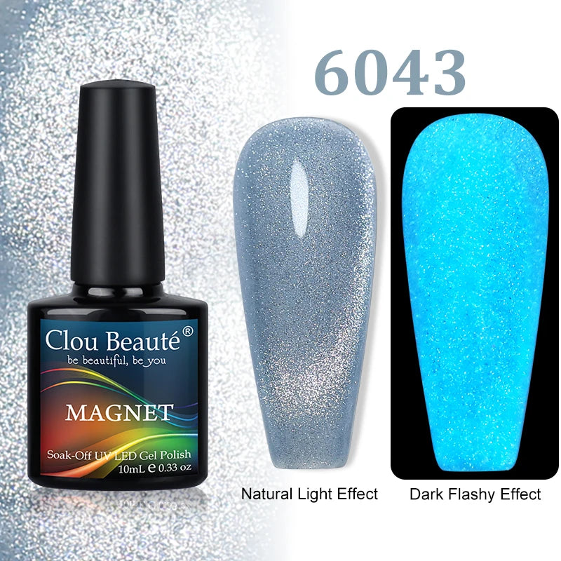 Cat Magnetic Gel Nail Polish 9D 5D 2D Galaxy Holographic Reflective Aurora Varnish Water Light Magnetic Gel