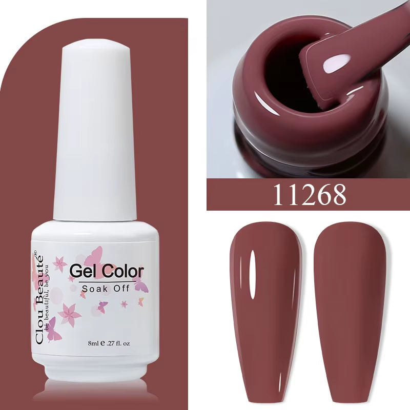 8ML Gel Polish Varnish Hema/Tpo Free Series 180-Colors New Arrivals Hot Sale Glitter Red Nails Art Base Top Coat