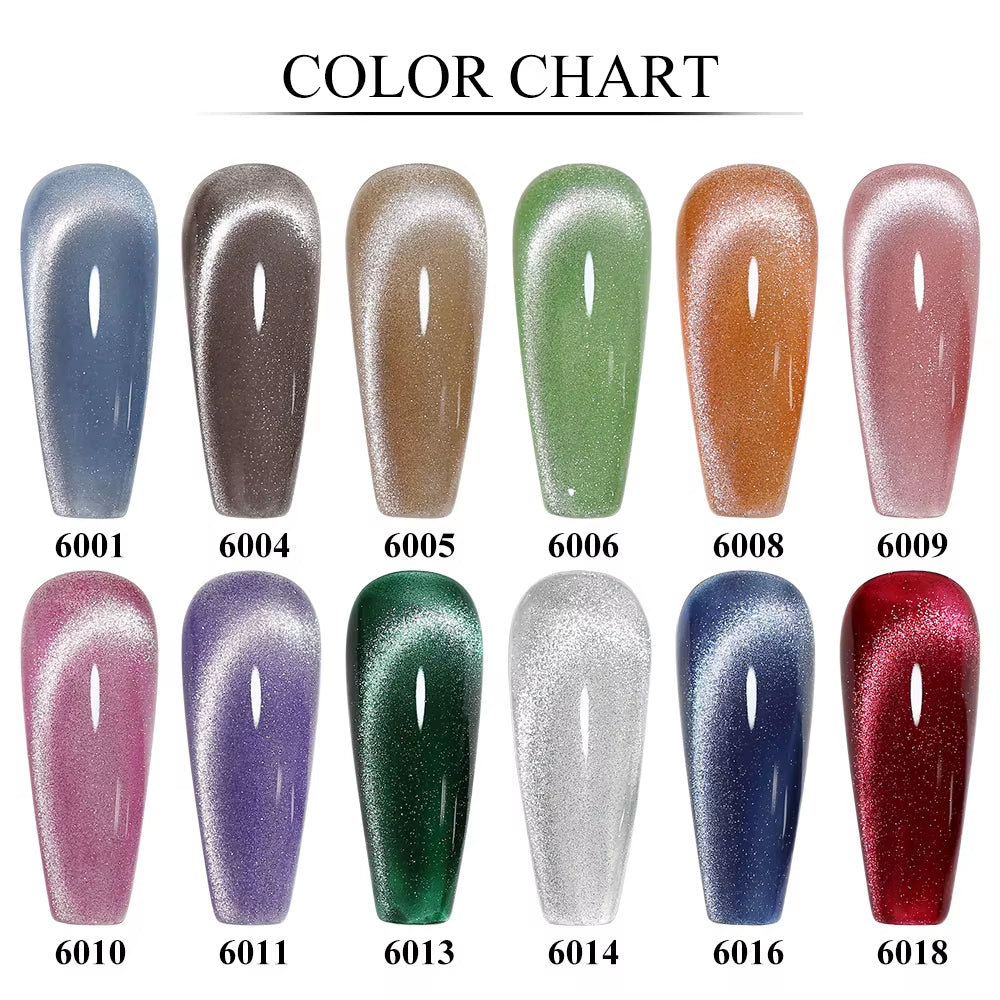 Cat Magnetic Gel Nail Polish 9D 5D 2D Galaxy Holographic Reflective Aurora Varnish Water Light Magnetic Gel