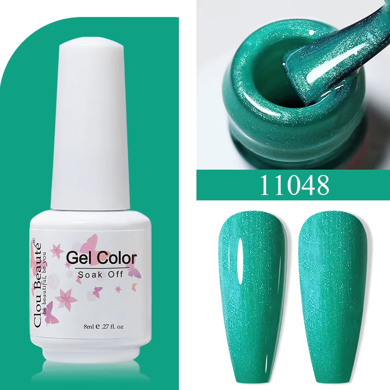8ML Gel Polish Varnish Hema/Tpo Free Series 180-Colors New Arrivals Hot Sale Glitter Red Nails Art Base Top Coat