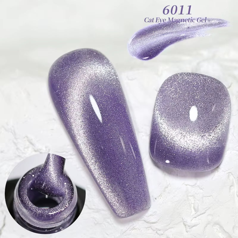 Red Green Glitter Cat Eye Nail Gel Magnetic Gel Nail Polish Semi Permanent Soak off UV LED Varnish for Manicure