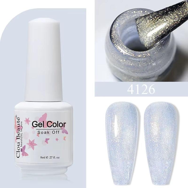8ML Gel Polish Varnish Hema/Tpo Free Series 180-Colors New Arrivals Hot Sale Glitter Red Nails Art Base Top Coat