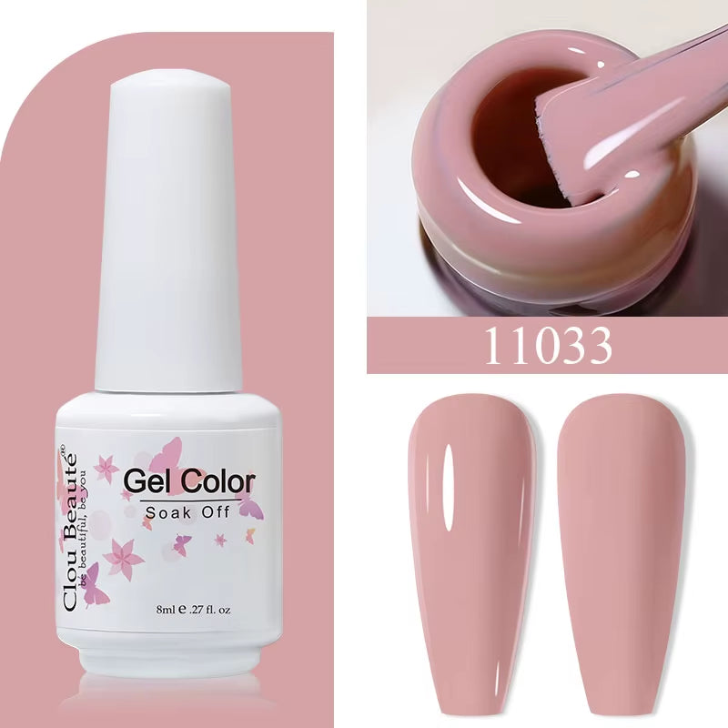 8ML Gel Polish Varnish Hema/Tpo Free Series 180-Colors New Arrivals Hot Sale Glitter Red Nails Art Base Top Coat