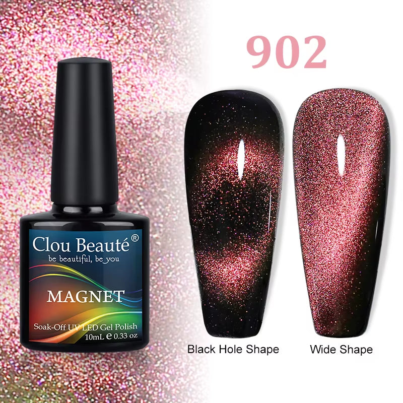 Cat Magnetic Gel Nail Polish 9D 5D 2D Galaxy Holographic Reflective Aurora Varnish Water Light Magnetic Gel