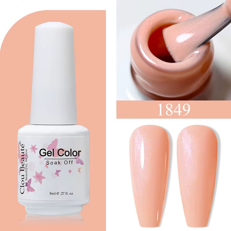 8ML Gel Polish Varnish Hema/Tpo Free Series 180-Colors New Arrivals Hot Sale Glitter Red Nails Art Base Top Coat