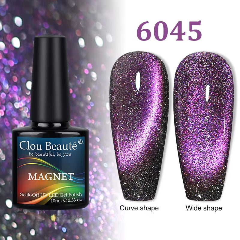 Cat Magnetic Gel Nail Polish 9D 5D 2D Galaxy Holographic Reflective Aurora Varnish Water Light Magnetic Gel
