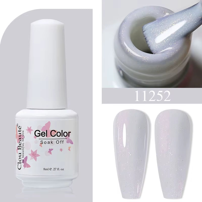 8ML Gel Polish Varnish Hema/Tpo Free Series 180-Colors New Arrivals Hot Sale Glitter Red Nails Art Base Top Coat