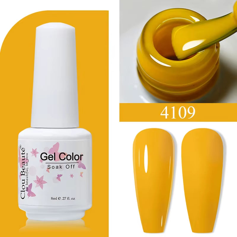 8ML Gel Polish Varnish Hema/Tpo Free Series 180-Colors New Arrivals Hot Sale Glitter Red Nails Art Base Top Coat