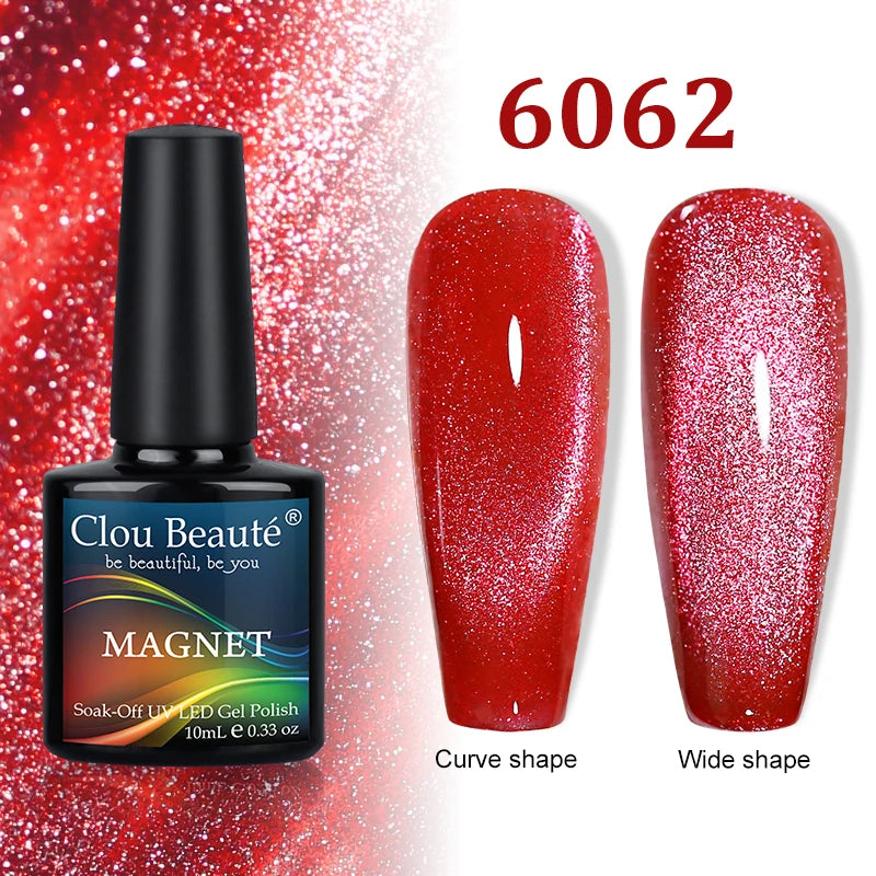 Cat Magnetic Gel Nail Polish 9D 5D 2D Galaxy Holographic Reflective Aurora Varnish Water Light Magnetic Gel
