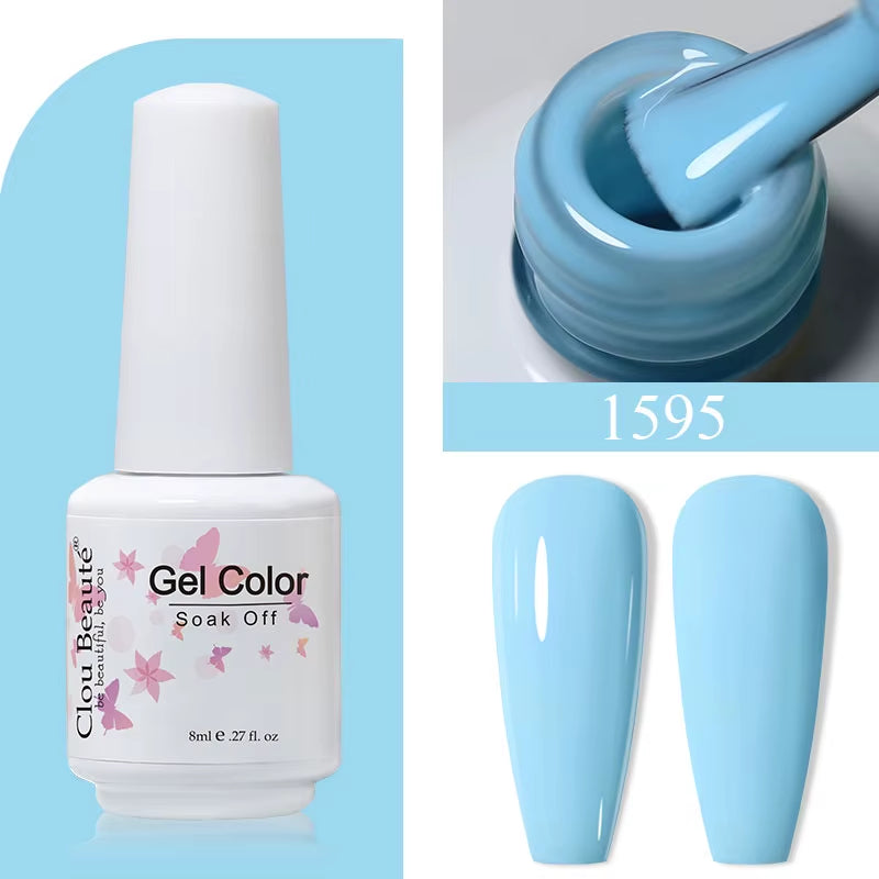 8ML Gel Polish Varnish Hema/Tpo Free Series 180-Colors New Arrivals Hot Sale Glitter Red Nails Art Base Top Coat