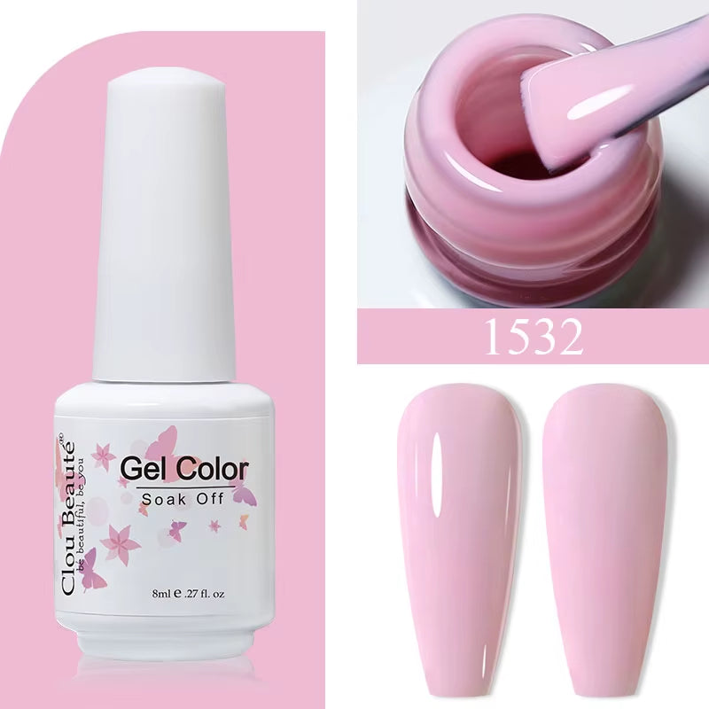 8ML Gel Polish Varnish Hema/Tpo Free Series 180-Colors New Arrivals Hot Sale Glitter Red Nails Art Base Top Coat