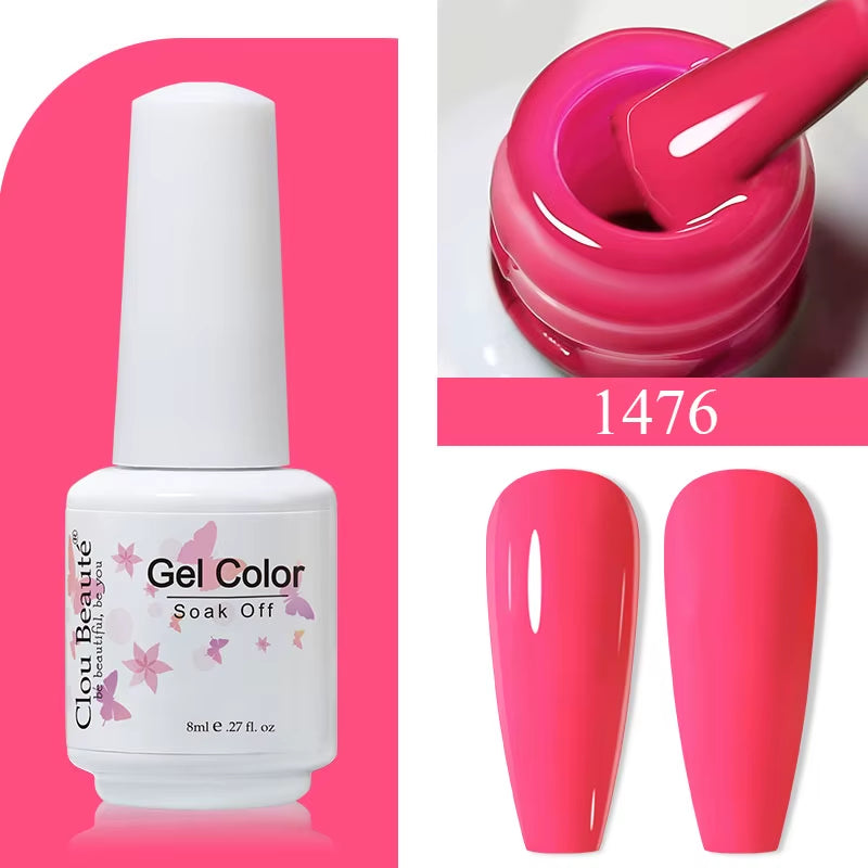 8ML Gel Polish Varnish Hema/Tpo Free Series 180-Colors New Arrivals Hot Sale Glitter Red Nails Art Base Top Coat