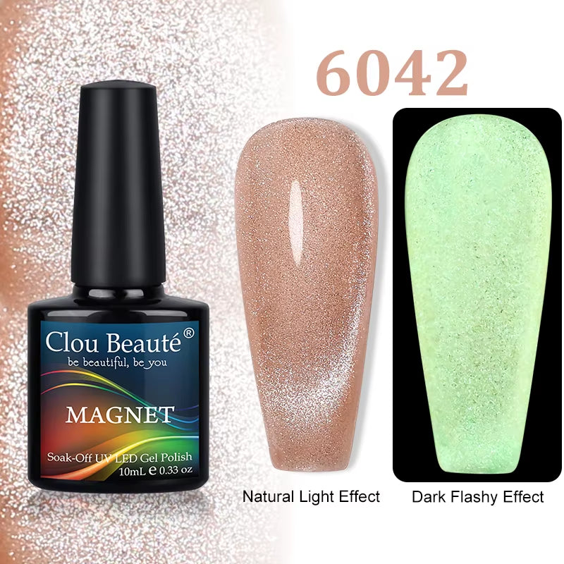 Cat Magnetic Gel Nail Polish 9D 5D 2D Galaxy Holographic Reflective Aurora Varnish Water Light Magnetic Gel