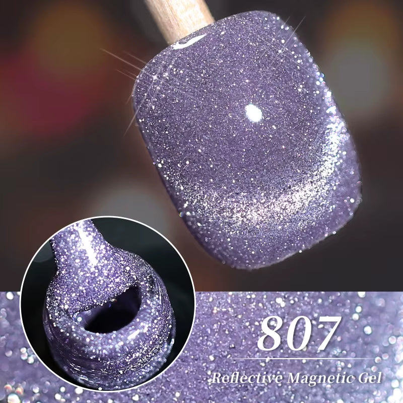 Red Green Glitter Cat Eye Nail Gel Magnetic Gel Nail Polish Semi Permanent Soak off UV LED Varnish for Manicure