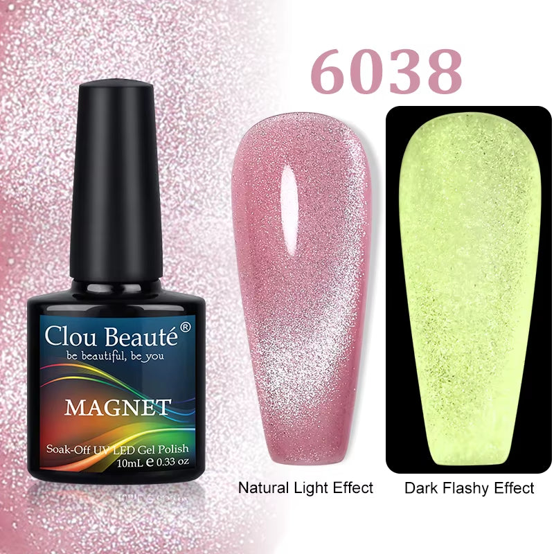 Cat Magnetic Gel Nail Polish 9D 5D 2D Galaxy Holographic Reflective Aurora Varnish Water Light Magnetic Gel