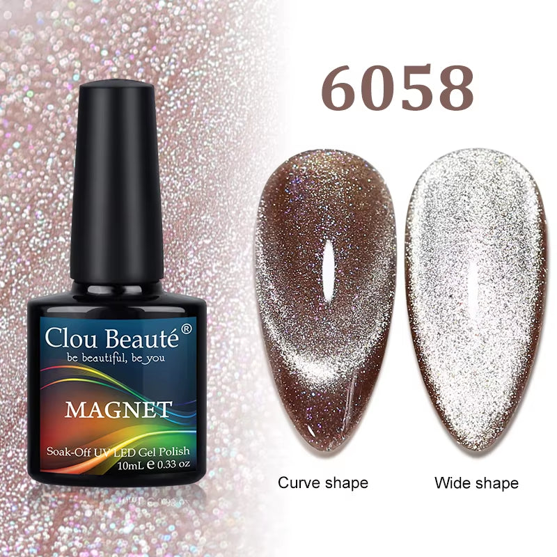 Cat Magnetic Gel Nail Polish 9D 5D 2D Galaxy Holographic Reflective Aurora Varnish Water Light Magnetic Gel