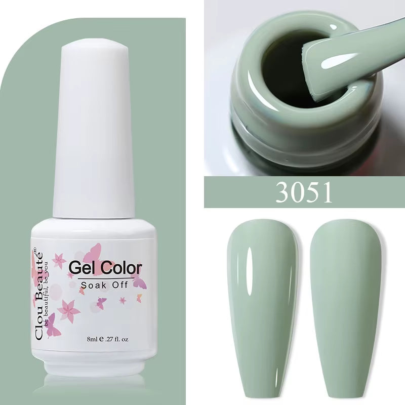 8ML Gel Polish Varnish Hema/Tpo Free Series 180-Colors New Arrivals Hot Sale Glitter Red Nails Art Base Top Coat