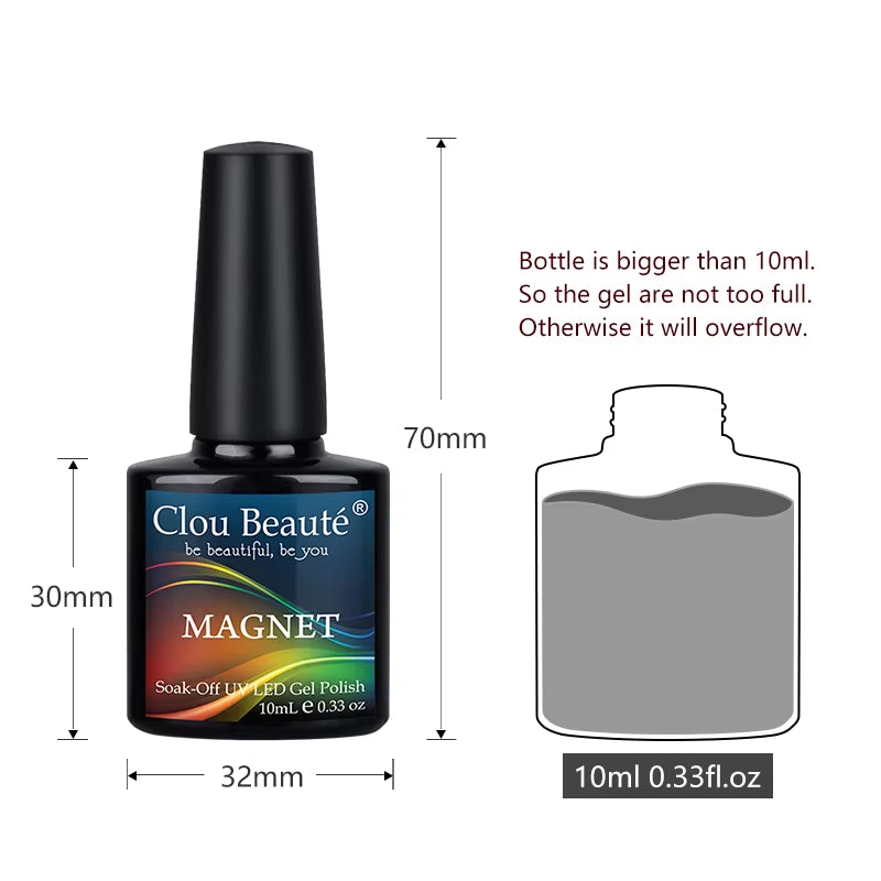 Cat Magnetic Gel Nail Polish 9D 5D 2D Galaxy Holographic Reflective Aurora Varnish Water Light Magnetic Gel