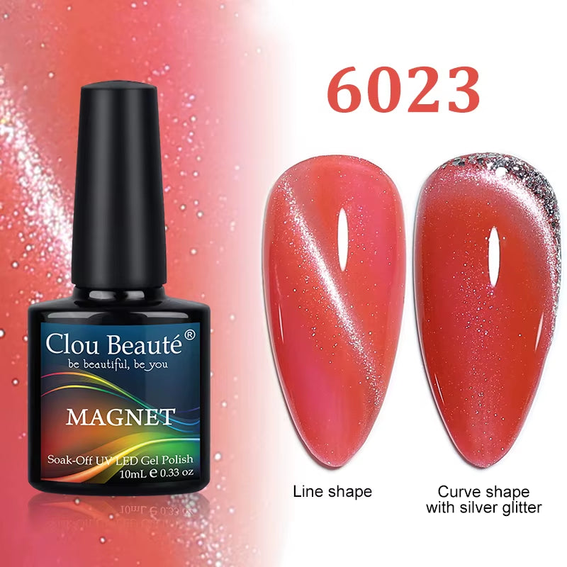 Cat Magnetic Gel Nail Polish 9D 5D 2D Galaxy Holographic Reflective Aurora Varnish Water Light Magnetic Gel