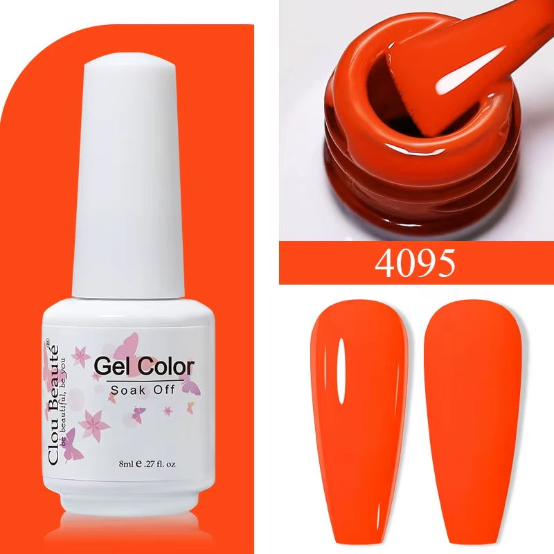 8ML Gel Polish Varnish Hema/Tpo Free Series 180-Colors New Arrivals Hot Sale Glitter Red Nails Art Base Top Coat
