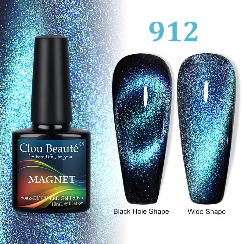Cat Magnetic Gel Nail Polish 9D 5D 2D Galaxy Holographic Reflective Aurora Varnish Water Light Magnetic Gel
