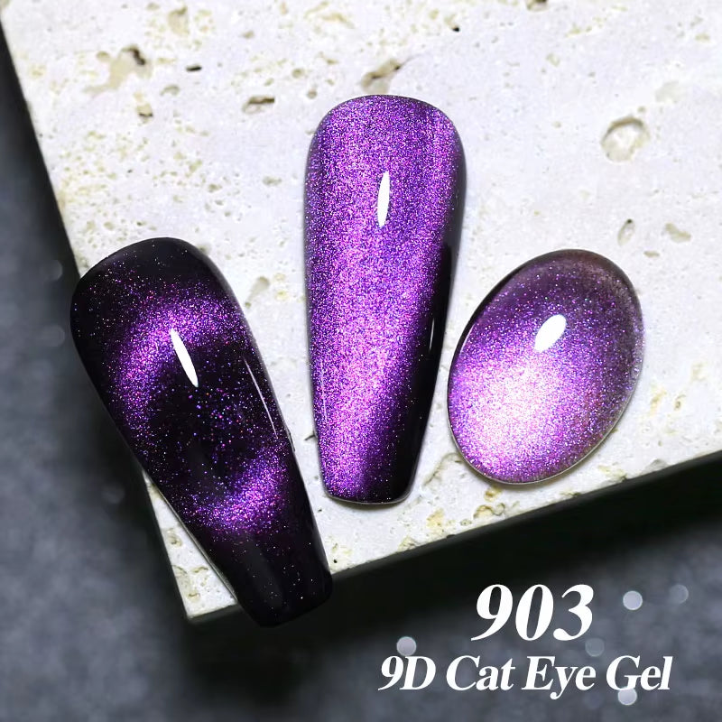 Red Green Glitter Cat Eye Nail Gel Magnetic Gel Nail Polish Semi Permanent Soak off UV LED Varnish for Manicure