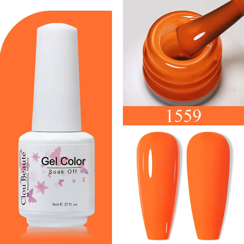 8ML Gel Polish Varnish Hema/Tpo Free Series 180-Colors New Arrivals Hot Sale Glitter Red Nails Art Base Top Coat