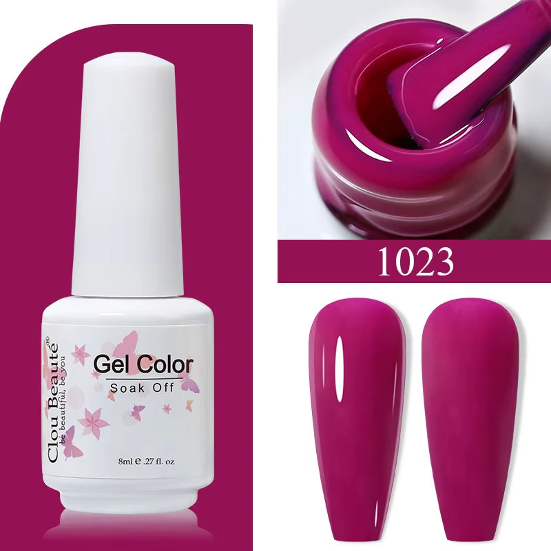 8ML Gel Polish Varnish Hema/Tpo Free Series 180-Colors New Arrivals Hot Sale Glitter Red Nails Art Base Top Coat