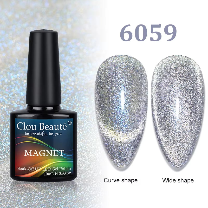 Cat Magnetic Gel Nail Polish 9D 5D 2D Galaxy Holographic Reflective Aurora Varnish Water Light Magnetic Gel