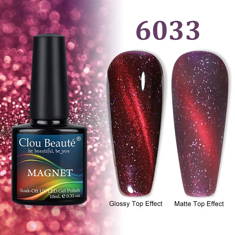 Cat Magnetic Gel Nail Polish 9D 5D 2D Galaxy Holographic Reflective Aurora Varnish Water Light Magnetic Gel