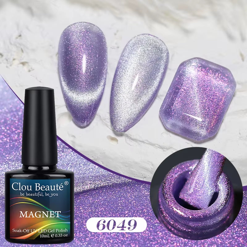 Red Green Glitter Cat Eye Nail Gel Magnetic Gel Nail Polish Semi Permanent Soak off UV LED Varnish for Manicure