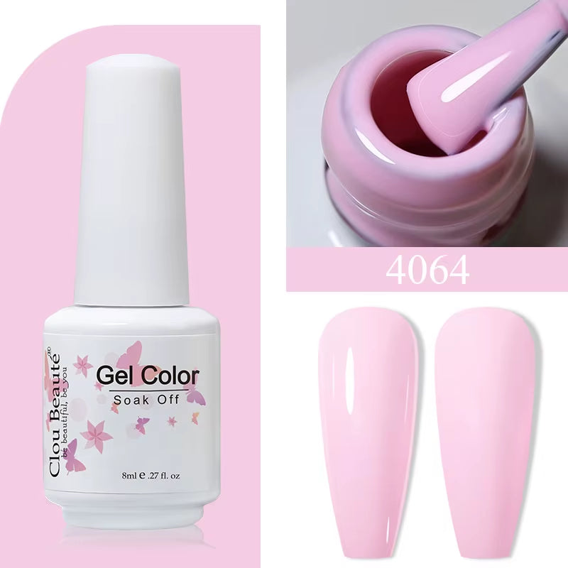 8ML Gel Polish Varnish Hema/Tpo Free Series 180-Colors New Arrivals Hot Sale Glitter Red Nails Art Base Top Coat