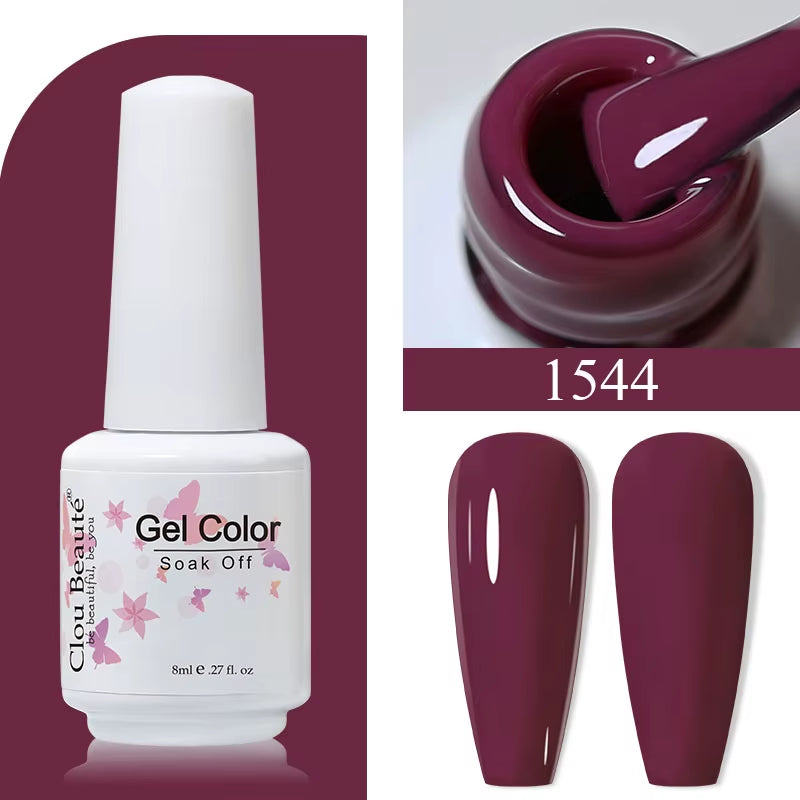 8ML Gel Polish Varnish Hema/Tpo Free Series 180-Colors New Arrivals Hot Sale Glitter Red Nails Art Base Top Coat