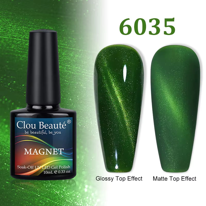 Cat Magnetic Gel Nail Polish 9D 5D 2D Galaxy Holographic Reflective Aurora Varnish Water Light Magnetic Gel