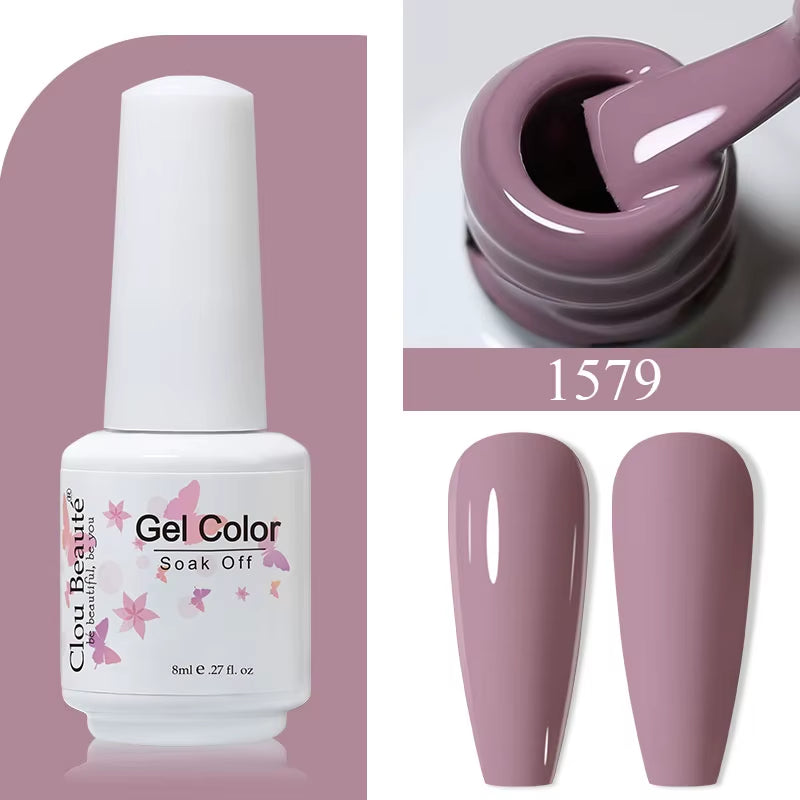 8ML Gel Polish Varnish Hema/Tpo Free Series 180-Colors New Arrivals Hot Sale Glitter Red Nails Art Base Top Coat