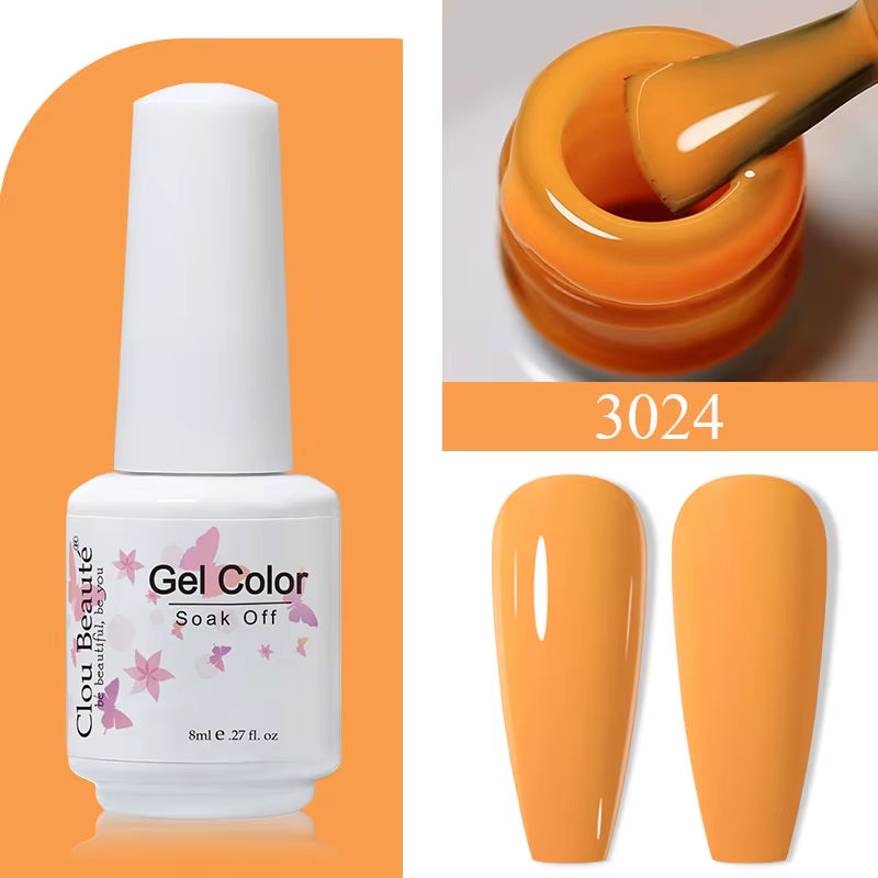 8ML Gel Polish Varnish Hema/Tpo Free Series 180-Colors New Arrivals Hot Sale Glitter Red Nails Art Base Top Coat