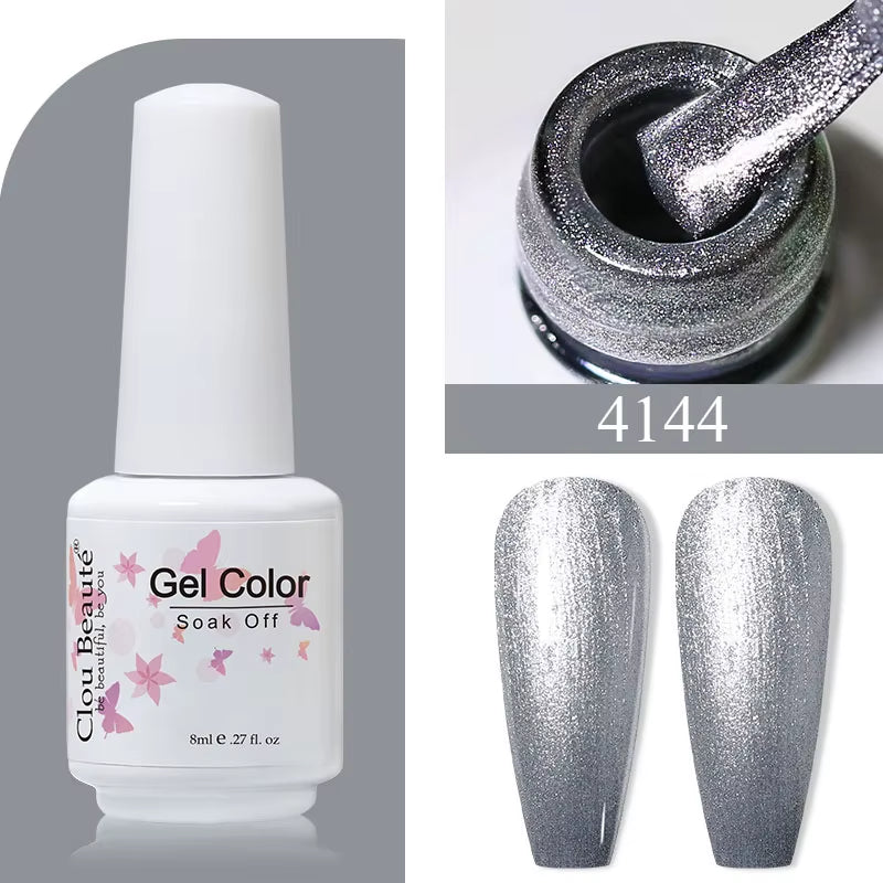 8ML Gel Polish Varnish Hema/Tpo Free Series 180-Colors New Arrivals Hot Sale Glitter Red Nails Art Base Top Coat