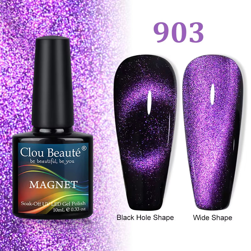 Cat Magnetic Gel Nail Polish 9D 5D 2D Galaxy Holographic Reflective Aurora Varnish Water Light Magnetic Gel