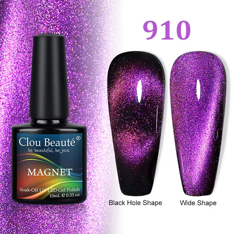 Cat Magnetic Gel Nail Polish 9D 5D 2D Galaxy Holographic Reflective Aurora Varnish Water Light Magnetic Gel