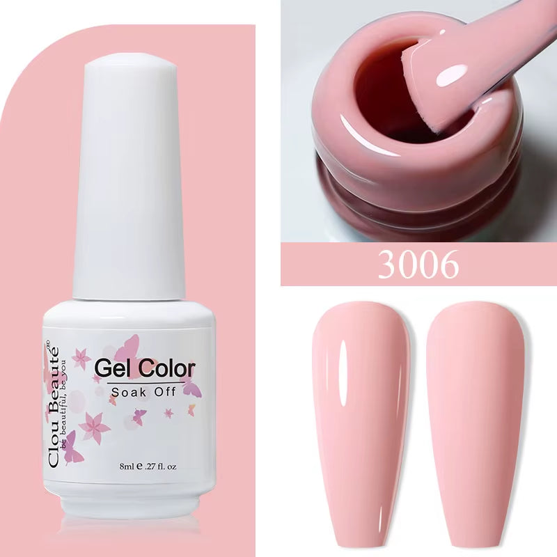 8ML Gel Polish Varnish Hema/Tpo Free Series 180-Colors New Arrivals Hot Sale Glitter Red Nails Art Base Top Coat