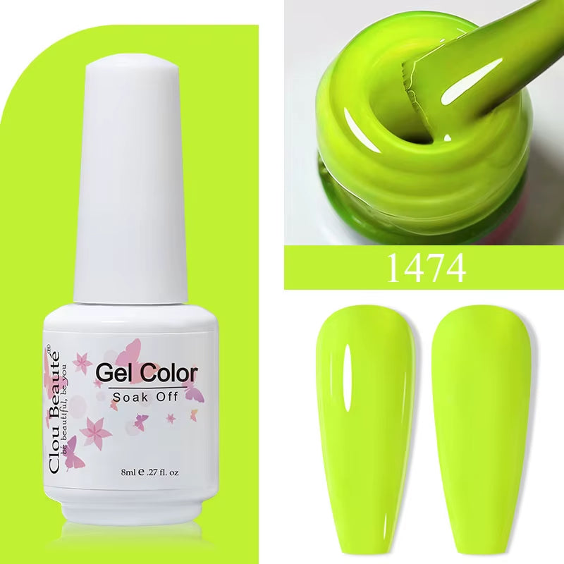 8ML Gel Polish Varnish Hema/Tpo Free Series 180-Colors New Arrivals Hot Sale Glitter Red Nails Art Base Top Coat