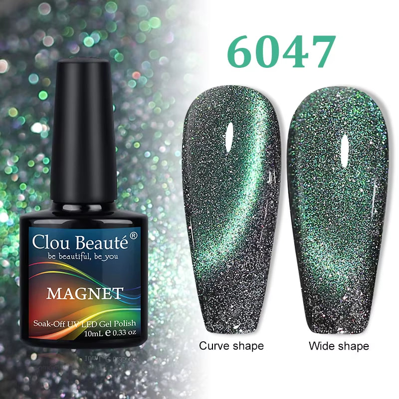 Cat Magnetic Gel Nail Polish 9D 5D 2D Galaxy Holographic Reflective Aurora Varnish Water Light Magnetic Gel