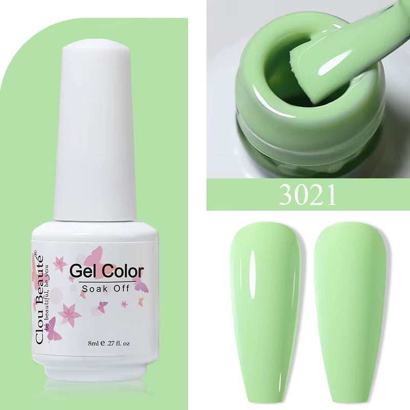 8ML Gel Polish Varnish Hema/Tpo Free Series 180-Colors New Arrivals Hot Sale Glitter Red Nails Art Base Top Coat