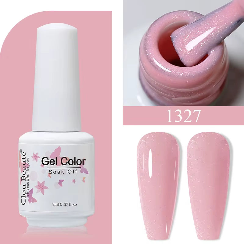 8ML Gel Polish Varnish Hema/Tpo Free Series 180-Colors New Arrivals Hot Sale Glitter Red Nails Art Base Top Coat